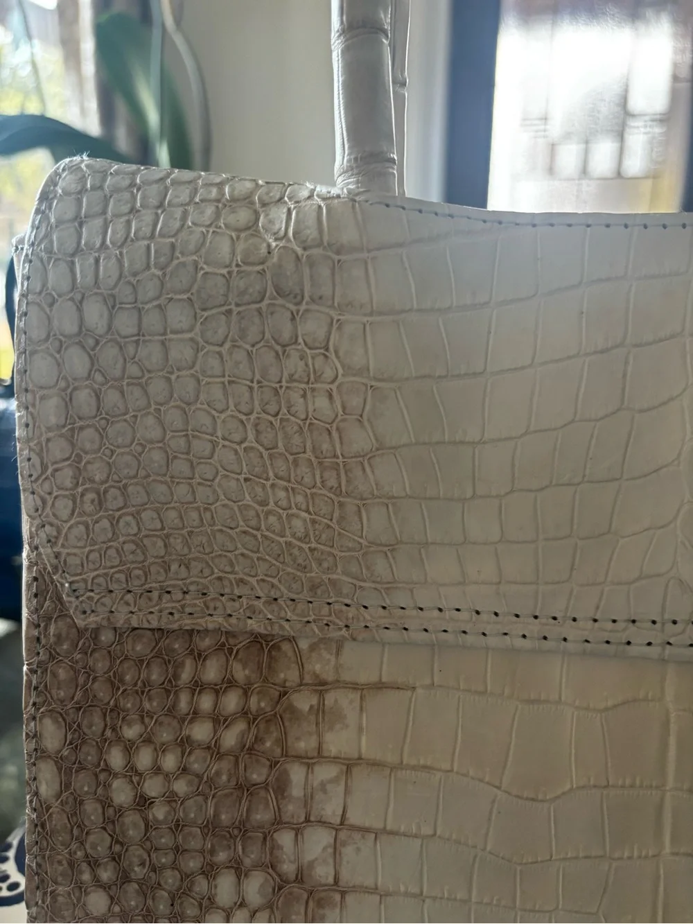 Genuine Himalayan crocodile handbag